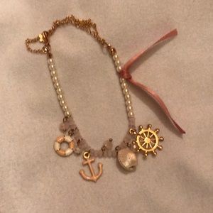 Nautical beach theme charm bracelet